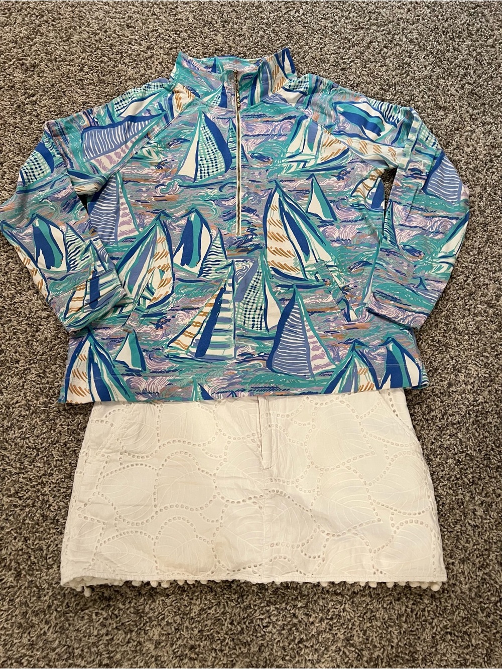 Lilly Pulitzer “About time” Skipper Popover Summer layer XL - Picture 6 of 6